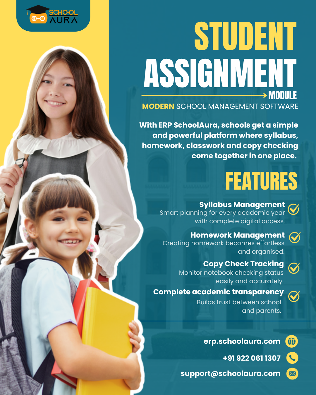 Student Assignment Management Software for Schools | ERP SchoolAura ...
