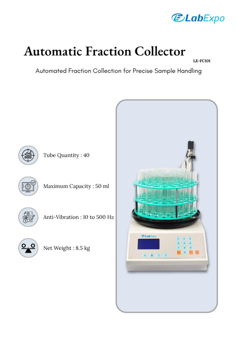 LabExpo Automatic Fraction Collectors automate sample collection with ...