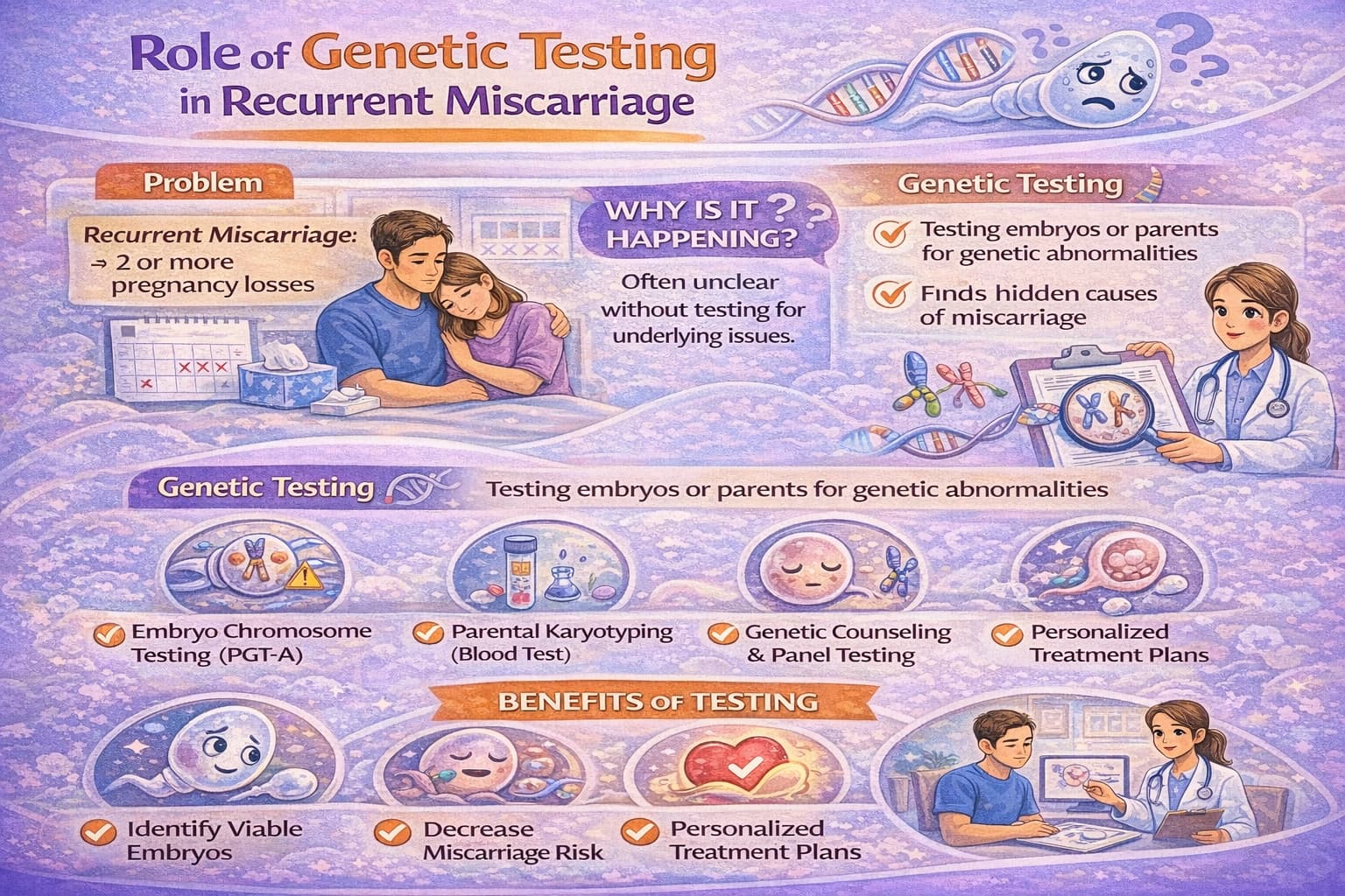 Genetic Testing Real Genetic testing plays an important role in modern fertility treatment ...