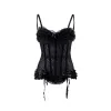 Vintage Removable Spaghetti Strap Lace Overbust Corset | Sayfutclothing