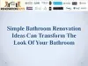           Modern Bathroom Renovation Near Me |Bathroom Renovation Near Me  |authorSTREAM      