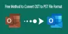Free Method to Convert OST to PST File Format | Penana