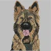 German Shepherd | Digitized Embroidery Design | Cre8iveSkill