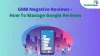 GMB Negative Reviews- How To Delete Google Reviews