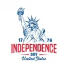 USA Independence Day with Statue of Liberty | Vector ready to Download
