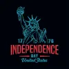 Statue of  Liberty Independence Day Embroidery Digitizing