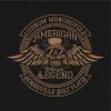 American Legends Motorcycle Vector Design For T-shirt Printing