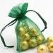 Bottle Green Organza Pouch