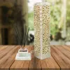 Handcrafted Natural Soapstone Marble Incense Stick (Agarbatti) holder stand 12" for Pooja/ Home Decor - Marble Inlay Handicraft Products
