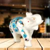 Marble Elephant With Inlay Work - Marble Inlay Handicraft Products