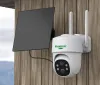 Manshur 4G LTE Cellular Security Camera Outdoor Wireless w/ Solar Panel