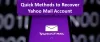 What Are the Quick Methods to Yahoo accounts recovery problem today.? - Resolve Your Problem