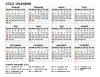 2022 Calendar Printable PDF, 2022 Calendar Printable One Page, USA