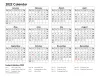 2022 Calendar Printable PDF, 2022 Calendar Printable One Page, USA