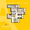 French Apartments Floor Plan in Noida Extension