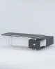 Executive Desk | L shaped White Executive Office Desk