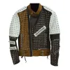 Studded leather jacket