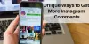 Unique Ways to Get More Instagram Comments