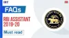 RBI Assistant Exam 2020 FAQs 