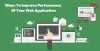 How does ASP.NET web application measure performance?