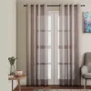 Buy Polyester Blend 4.5 X7.5-ft Sheer Door Curtains (Brown) Online In India @ Best Prices | icarefurnishers