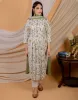 Buy Green cotton printed pintuck kurta with pants and dupatta