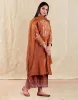 Buy best brown embroidered chanderi silk Pants | Priya Chaudhary