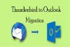 Convert and Open Thunderbird mailbox to Outlook platform with all data properties