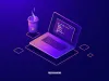 Laptop and Hot Coffee