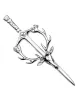Thistle With Stags Head Kilt Pin Chrome Finish Wedding Event