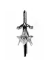 Claymore Sword Masonic Kilt Pin Celtic Design Chrome Finish