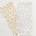 Script Self Adhesive Alphabet Letters - Gold Glitter