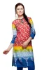 Ord Blue Red BOrder Print Kurta - ETHNIC