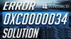 Error code 0xc0000034