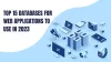 Top 15 Database for Web Applications to Use in 2023