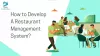 How to Develop Restaurant Management System?