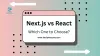Next JS vs React: Which one to choose in 2024