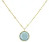 Barcelona March Birthstone Necklace Blue Topaz