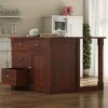 Belle Kitchen Island (Walnut Finish)