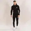 Mens Skin Tight Tracksuit Black