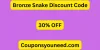 30% Off Bronze Snake Discount Code 2024 (Free Shipping)