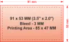 visiting card 91 x 53 mm