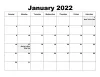 65+ January 2022 Calendar Printable, January 2022 Calendar US Holidays