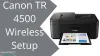 How to set up Canon TR 4500 printer
