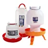Plastic and Galvanised Chicken Drinker for a variety of poultry flock sizes - Little Fields Farm