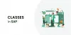 Classes In SAP