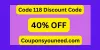 40% OFF Code 118 Discount Code June 2024 - Free Shipping
