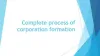 Complete process of company formation - Presentation
