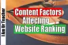 What are the Content factors affecting website ranking?
