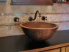 Copper Vessel Sink Great For Small Bathroom